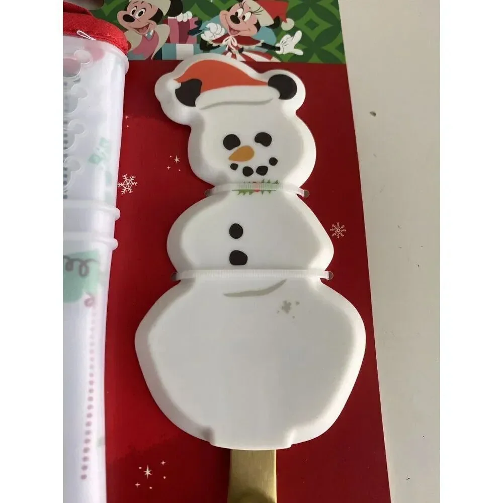 Disney Parks Christmas Holiday Mickey Snowman Silicone Oven Mitt‎ & Spatula Set